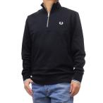 ショッピングフレッドペリー FRED PERRY フレッドペリー メンズハーフジップアップトレーナー M3574 / HALF ZIP SWEATSHIRT ブラック 定番人気商品