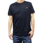 FRED PERRY フレッドペリー メンズクルーネックTシャツ M1588 / TWIN TIPPED T-SHIRT ネイビー 2025春夏新作