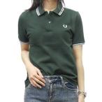 FRED PERRY フレッドペリー レディースポロシャツ G3600 / TWIN TIPPED FRED PERRY SHIRT グリーン×ホワイト 2025春夏新作