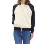 FRED PERRY Fred Perry женский спортивная куртка J2122 / COLOUR BLOCK TRACK JACKET слоновая кость × темно-синий 2026 осень-зима новый продукт retro 
