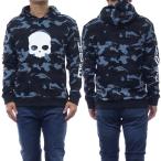 HYDROGEN ハイドロゲン メンズプルオーバーパーカー MH0005 / CAMO SKULL HOODIE ブルー系カモフラージュ柄
