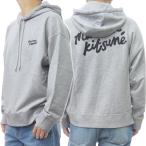 MAISON KITSUNE mezzo n лисица мужской тянуть over Parker PM00704 KM0340 / MAISON KITSUNE HAWDWRUITING OVERSIZE HOODIE светло-серый 