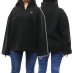TOMMY JEANS Tommy джинсы женский половина Zip флис DW16271 черный большой размер большой Silhouette Logo нашивка 