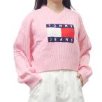 TOMMY JEANS トミージーンズ レディースVネックセーター ニット DW18528 ピンク