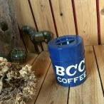} Vintage *BCC COFFEE* старый кофе жестяная банка *Tin жестяная пластина пустой жестяная банка * бардачок * посадочная машина место хранения садоводство ..CAFE Cafe * Vintage * античный 