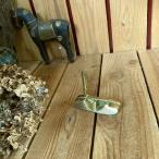 } Vintage * старый Golf Club короткая клюшка type память & авторучка подставка * латунный подставка для ручки * стол сверху стол аксессуары * Vintage * античный 