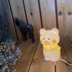 }80s Vintage внутри глициния Rene * Showa Retro pop . старый керамика. медведь Chan подставка свет * Bear .. медведь Vintage освещение лампа RUNE. земля античный 