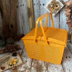 } Vintage * retro pop пластик пикник корзина * orange оранжевый цвет корзина корзина *chi-p Vintage * античный * старый инструмент 