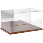 Plymor Clear Acrylic Display Case with Hardwood Base (Mirror Back), 16