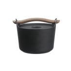 Iittala Sarpaneva 3-Quart Cast Iron Casserole with Wooden Handle