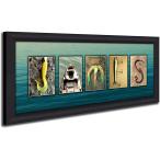 Personalized Fishing Name Alphabet Art - Perfect for The Man cave, Off