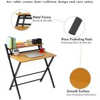 Cuhas Small Folding Desk Computer Desk for Small Space Home Office Sim