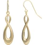 Kooljewelry 14k Yellow Gold High Polish Infinity Drop Earrings