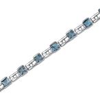 London Blue Topaz Bracelet Sterling Silver 6.00 Carats