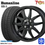165/65R14インチ TOYO OBSERVE GIZ2 トーヨー オブザーブ ギズ2 5.5J 4H100 スタッドレスタイヤホイール4本セット ヒューマンライン HR03 BK