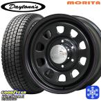 5月5日+5倍 195/80R15インチ グッドイヤー アイスナビカーゴ 6H139.7 MRT DAYTONA'S デイトナ ブラック スタッドレスタイヤホイール4本セット