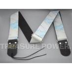 和柄ギターストラップ 波紋様/白 tiny products 京都西陣織 金襴生地 タイニープロダクツ TP-STRAPS