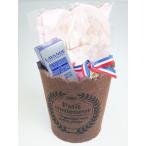 ロクシタン　ハンドクリーム　ギフト　フェルトスタンドセットロマンチックタオルチーフ＆マカロンソープ　送料無料（北海道・沖縄除外）　当店オリジナル