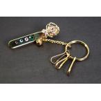 ローズ キーリング クリップ付  スワロフスキー製 クリスタルガラス 使用 薔薇 バラ キーフック キーホルダー ギフト プレゼント ネコポス