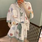 パジャマ ルームウェア レディース 春夏 パジャマ 韓国風 セットアップ 薄い 上下セット部屋着 寝巻き女性 可愛い ランジェリー　冷房対応　快適