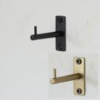 フック アイアン ポールフック (奥行約6.1cm) 金具 壁 引っ掛け おしゃれ ブラック 黒 ゴールド