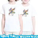 7MILE OCEAN Tシャツ 半袖 子供服 キッズ ジュニア 男の子 女の子 カラフル メッセージ 鳥 デザイン