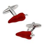 mrcuff Spicy Chili Red Pepper Chef CookペアCufflinks in a Presentationギフトボックス 並行輸入品