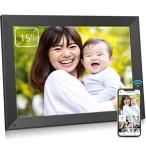 BSIMB デジタルフォトフレーム 15インチ WiFi転送 大型デジタルフォトフレーム32 GB内蔵メモリー XGAタッチスクリーン ワイ