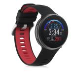 kwmobile 対応: Polar Vantage V2 バンド - 交換ベルト シリコンバンド ソフト TPU 耐久性 - 黒色/赤色