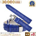 腕時計替えバンドCOLORS Dバックルタイプ ブルー 20mm 替えベルト メンテナンス