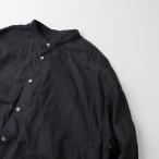 2022SS ネストローブ nest Robe 01221-1040 UpcycleLino サイドオープンシャツワンピース F/ブラック  ドレス【2400013639439】