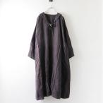 美品 2023AW ネストローブ nest Robe 起毛リネンプチセーラースモックワンピース F/インクブラック【2400013760263】