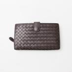 ショッピングボッテガヴェネタ ボッテガヴェネタ BOTTEGA VENETA レザーイントレチャート スナップボタン ウォレット /ブラウン 財布 カードケース 【2400013841962】