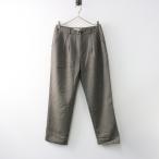 ショッピングエヴァ 2022AW エヴァムエヴァ evam eva ウール100% タックパンツ 1/グレー系 テーパード 半端丈 クロップド【2400014324419】