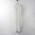 ショッピングダブルガーゼ 美品 定価23100円 ガーゼ Gauze# G844 2WAY ダブルフリルカラーワンピース F ホワイト/シアー素材【2400014358704】