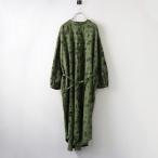 2023AW オールドマンズテーラー R&D.M.Co-  WHERE IS MY DOG バンドカラー ワンピース /グリーン 長袖 ドレス 【2400014394450】