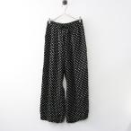 雅姫さん着 ハグオーワー Hug O War ドットプリント イージーワイドパンツ ブラック/日本製 水玉 ボトムス【2400014424331】