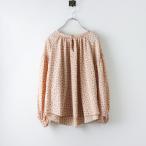 美品 ロンハーマン Ron Herman フラワープリントギャザースキッパーブラウス XS/ベージュ プルオーバー シャツ【2400014434866】