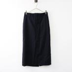 【期間限定価格】美品 2021SS マーガレットハウエル MARGARET HOWELL FOX BROTHERS SUMMER WOOL スカート 1/ブラック ロング【2400014447200】