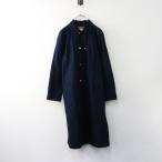 2021SS パラスパレス Pal'las Palace インディゴ ダブルブレスト ロングコート 2/ネイビー アウター 羽織り 前開き【2400014461817】