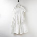 ショッピングGARCONS コムコム コムデギャルソン COMME des GARCONS フラワー刺繍 ショートスリーブワンピース XS ホワイト/ドレス【2400014500677】