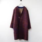 2023AWpalaspa rest okaPal'las Palace 10 день шерсть твид длинное пальто 0/ blue blur un внешний передний открытие [2400014507973]