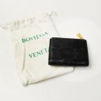 ボッテガヴェネタ BOTTEGA VENETA カセット スモール フラップ ウォレット ｜ブラック 財布 コンパクト イントレチャート【2400014588880】