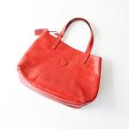 フェリージ Felisi 17-28 クロコ型押し スモール トートバッグ レッド┃TOTE BAG かばん カバン ハンドバッグ【2400014592634】