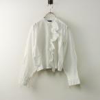 定価4.1万 2024SS イレーヴ YLEVE COTTON LAWN RUFFLED BL コットンローンラッフルブラウス 0 ホワイト┃【2400014598094】