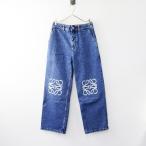 ショッピングロエベ 人気 美品 JPタグ ロエベ LOEWE S359Y11XBR ANAGRAM BAGGY JEANS AFデニムパンツ 34 アナグラムバギー┃//【2400014608786】