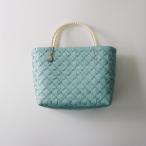 ショッピングカゴバッグ 未使用 ラブラリー バイ フェイラー LOVERARY BY FEILER×jollies プラかごバッグ パールハンドル ミント┃カゴ【2400014610420】