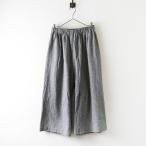 ショッピングスカーチョ 2024SS 中川政七商店 綿麻のちりめん織ロングキュロット ｜グレー  ボトムス ロング スカーチョ ガウチョ ワイド【2400014632613】