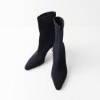 未使用 保管品 ファビオルスコーニ FABIO RUSCONI コットンニットブーツ 39/25cm ネイビー┃ヒール8cm【2400014636918】