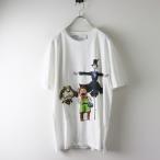 ショッピングロエベ 美品 メンズ 2023SS ロエベ LOEWE スタジオジブリ ハウルの動く城 刺〓入 半袖コラボTシャツ S ホワイト//トップス TEE【2400014638646】
